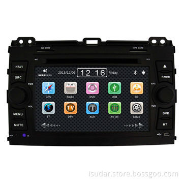 Car GPS System for Toyota Prado/Land Cruiser 120-series 2002-2009 with 7" Digital TFT